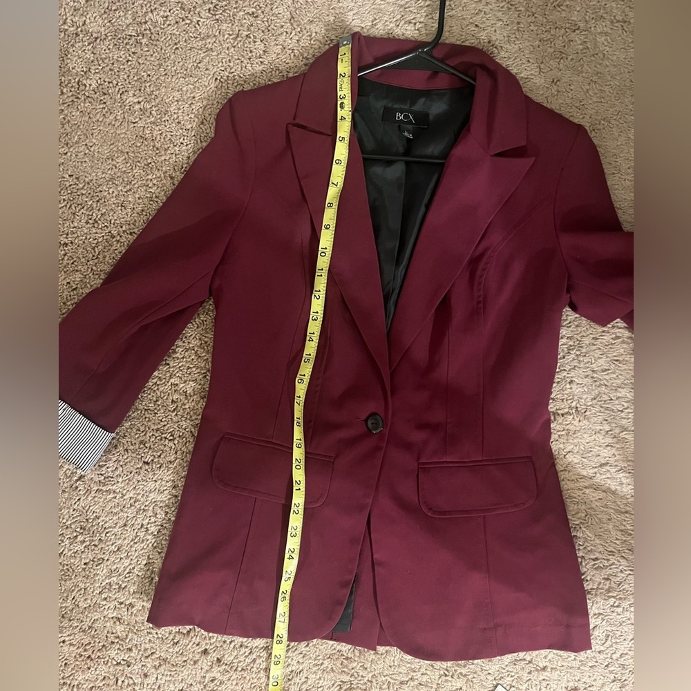 BCX Deep Burgundy Women's Blazer - Picture 8 of 8